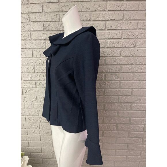 Sweet Suit Ruffle Collar Long Sleeve Top / Blouse Size 8 - Picture 2 of 9